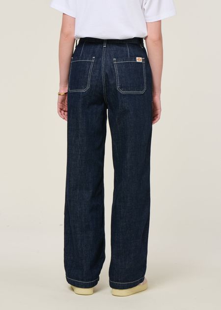 Jean en coton bio | bleu "wendy double knee denim pants - dark blue", Nudie Jeans, photo 5