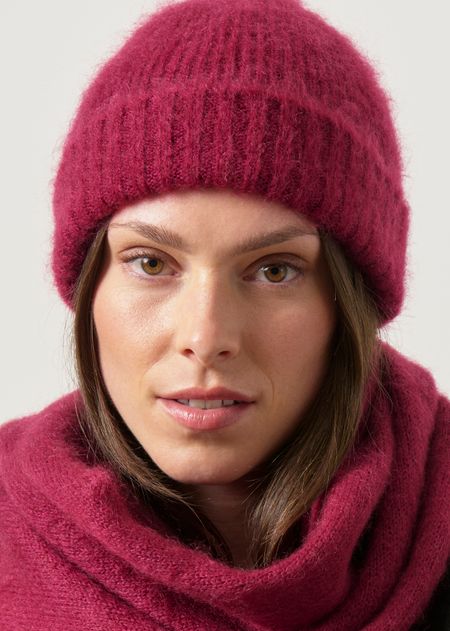 Bonnet en mohair certifié | aubergine "nina", WeDressFair, photo 3
