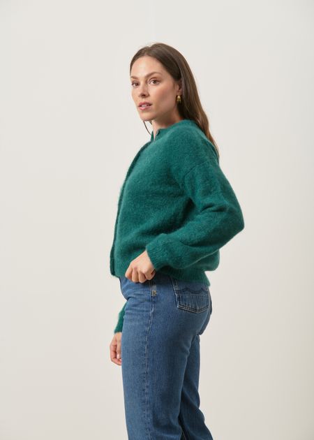 Gilet en mohair certifié | vert émeraude "moha", WeDressFair, photo 4