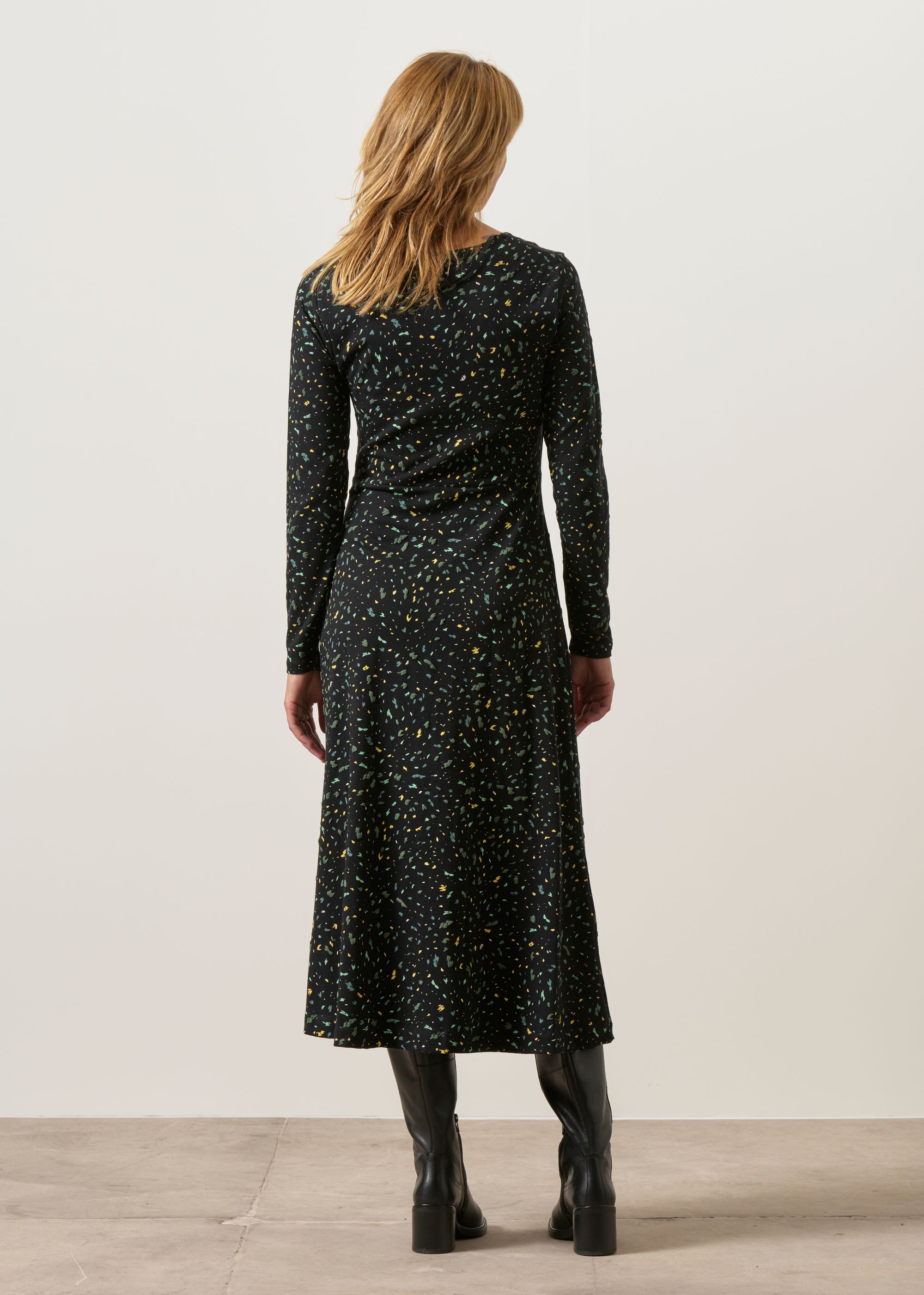 Robe longue en coton bio | noir "irantzu", SKFK, photo 4