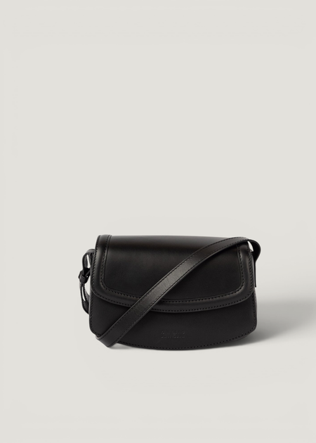 Sac à bandoulière en cuir certifié | black "kendalini - black classic leather" - O My Bag