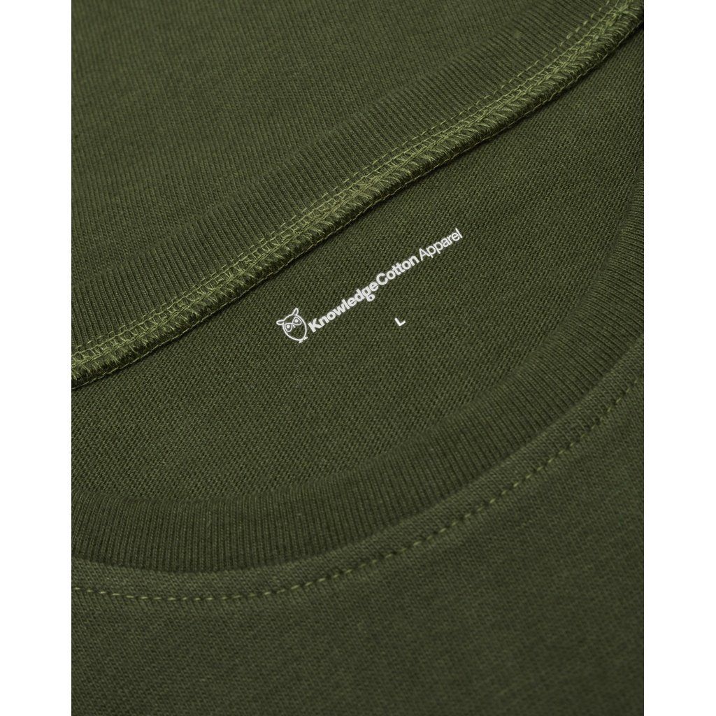 T-shirt ample vert forêt en coton bio, Knowledge Cotton Apparel, photo 3