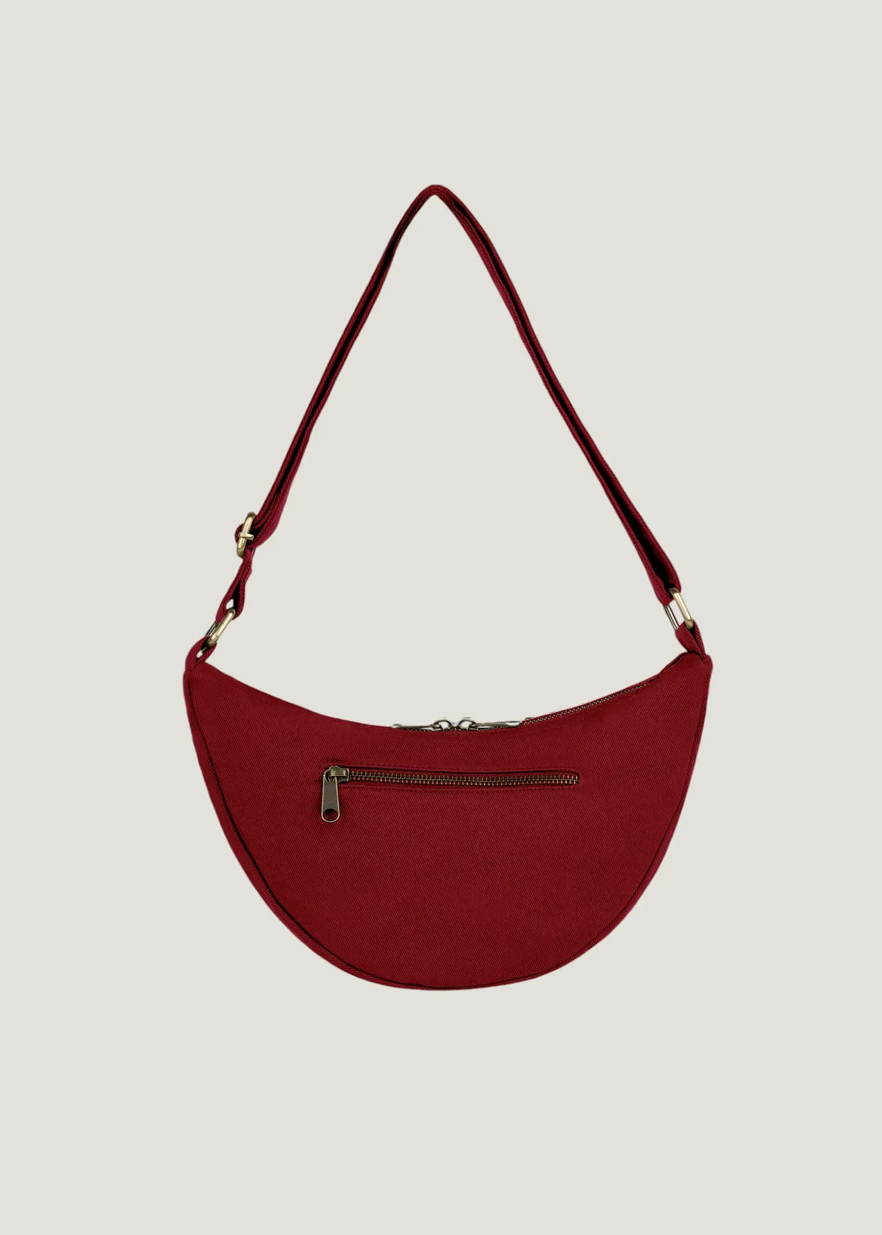 Sac à bandoulière en coton biologique | bordeaux "andrea bordeaux", Hindbag, photo 3