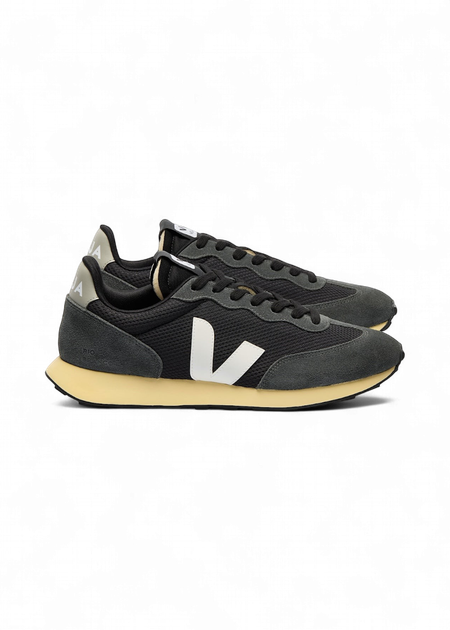 Baskets en mesh recyclé | noir "rio branco ii - black_white" - Veja