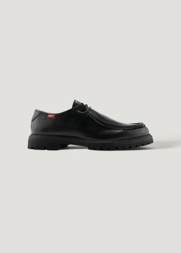 Derbies vegan en matières végétales et recyclées | noir "Soajo", Zèta Shoes