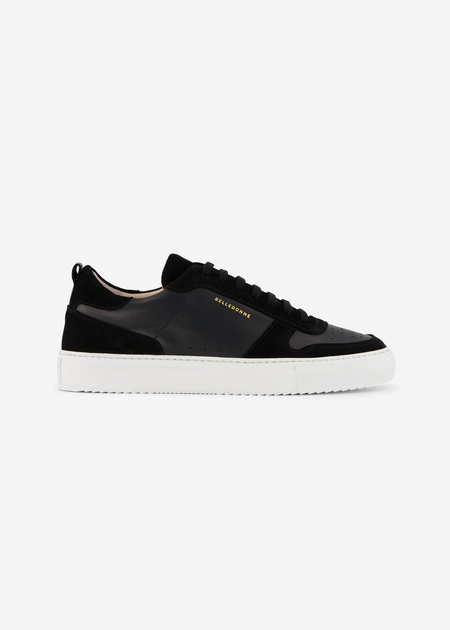 Baskets en cuir certifié | noires "b0 black", Belledonne Paris