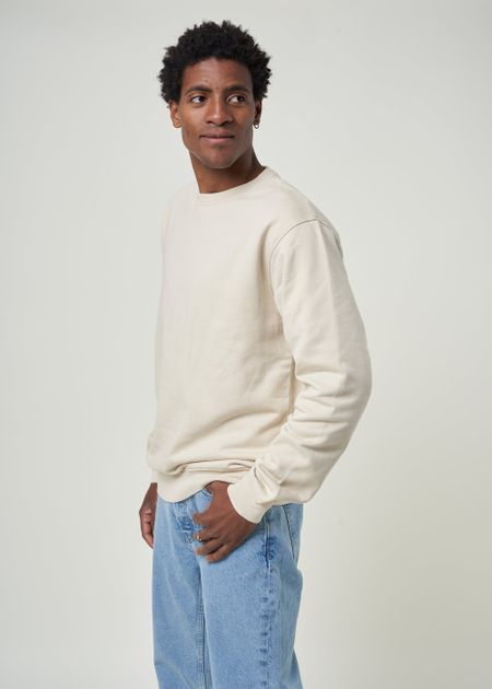 Sweat en coton bio | écru "ivory white"