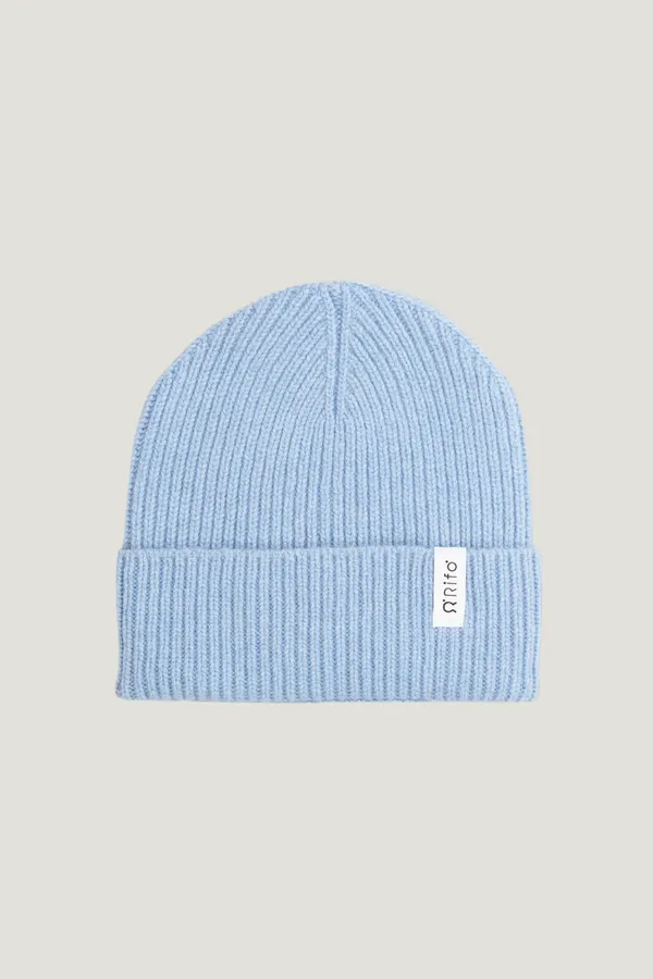 Bonnet en cachemire recyclé | bleu "marcello azzurro polevere", Rifò