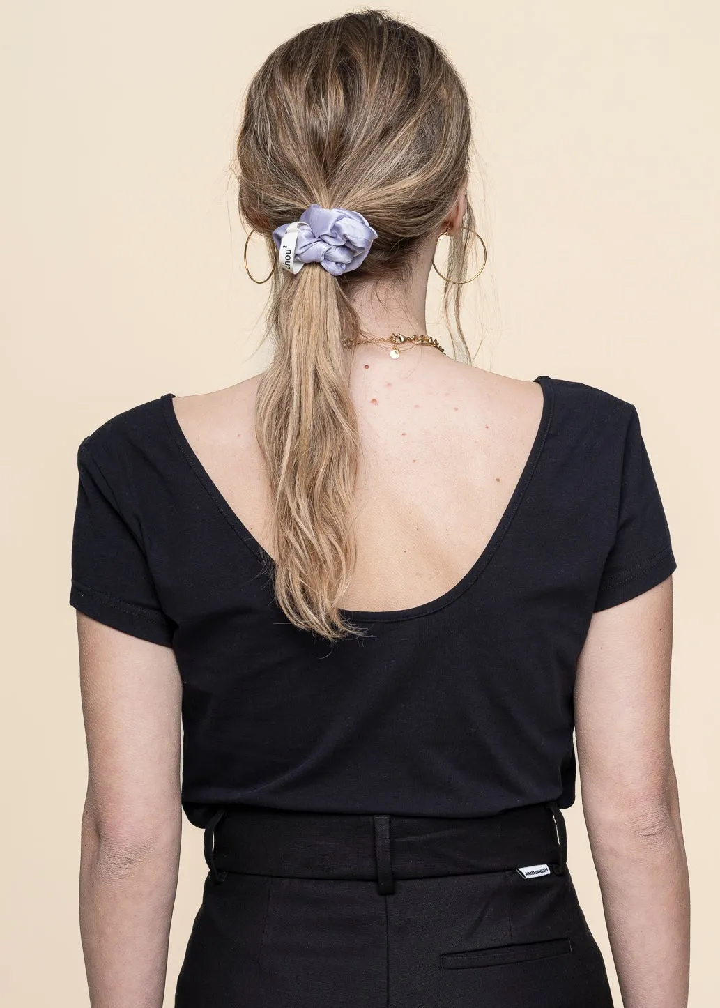 T-shirt noir col ballerine en coton bio - aloe, Jan'n June, photo 2