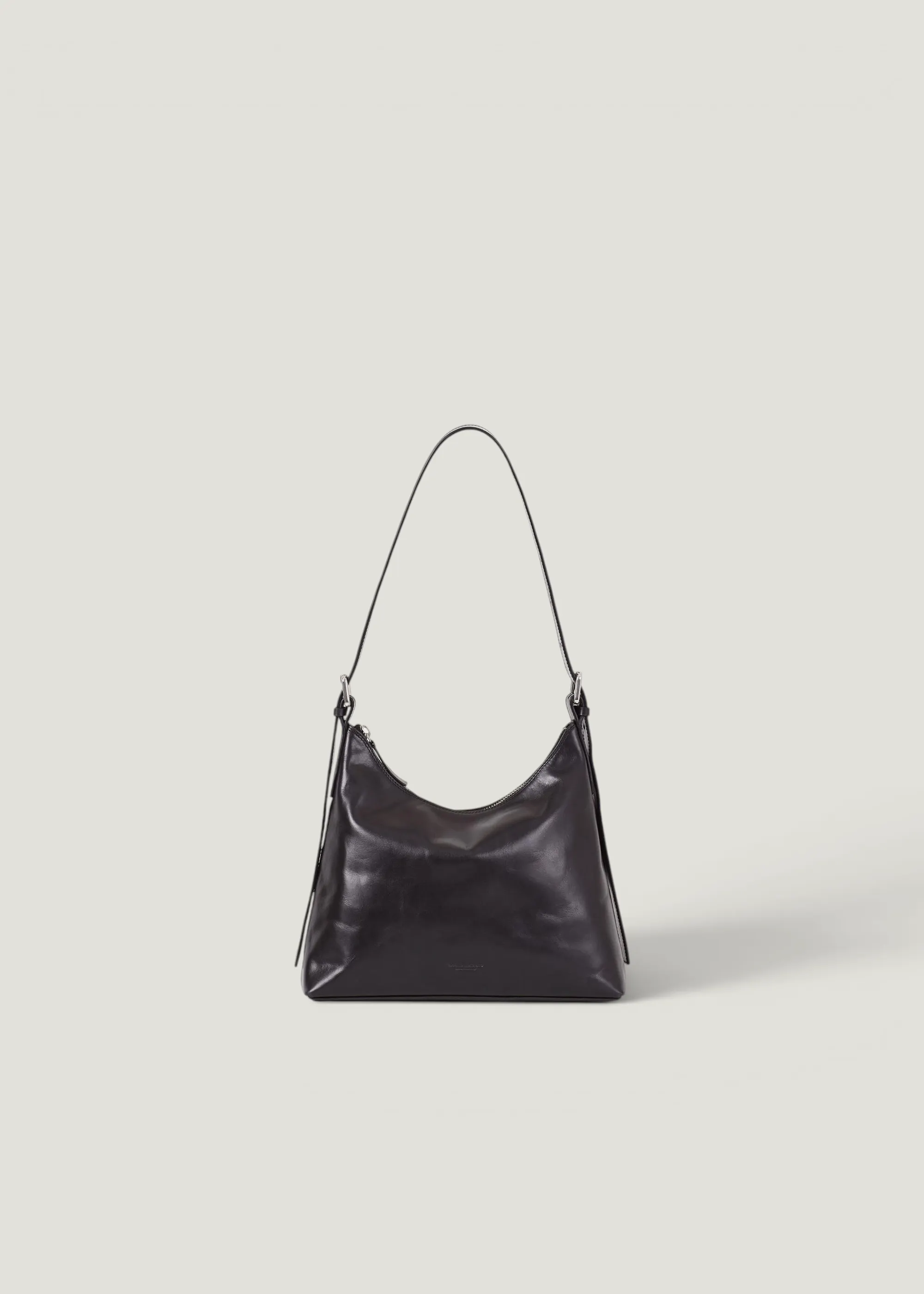 Sac à main en cuir certifié | noir "Bari black", Vagabond, photo 2