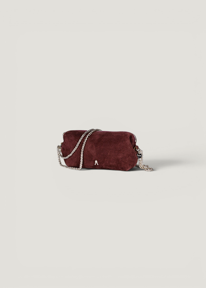 Sac à main en suède | bordeaux "nuage - suede burgundy", Craie Studio, photo 2