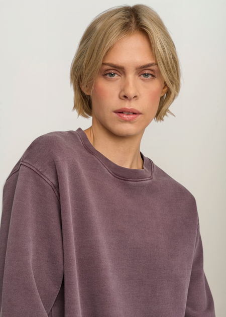 Sweatshirt aus Bio-Baumwolle | Violett "classic organic crew - faded grape", Colorful Standard, Foto 2
