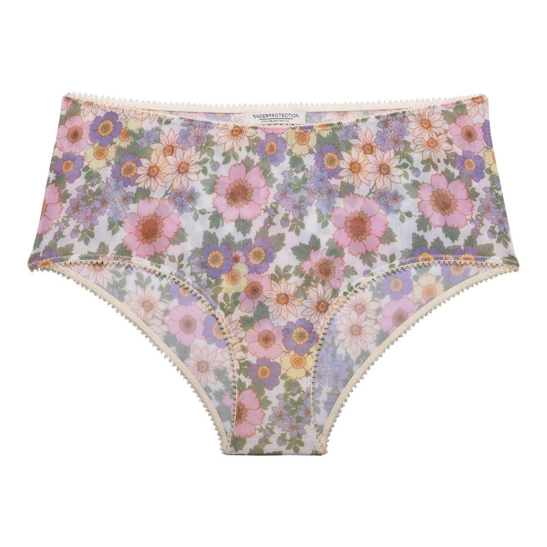 Culotte taille haute fleurie en polyamide recyclé - rania, Underprotection, photo 3