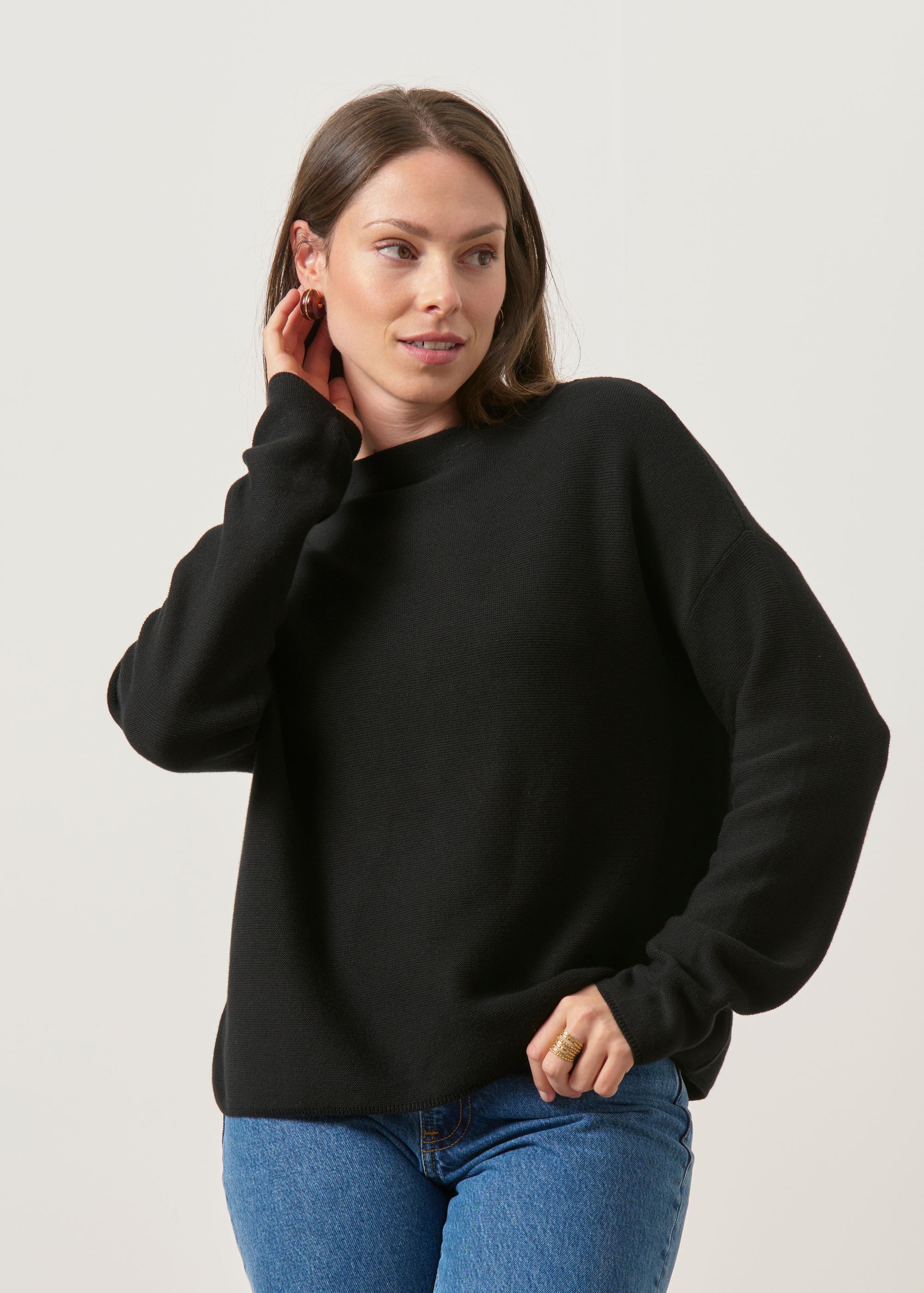 Pullover aus Bio-Baumwolle | Schwarz "Merinaa", Armedangels, Foto 1