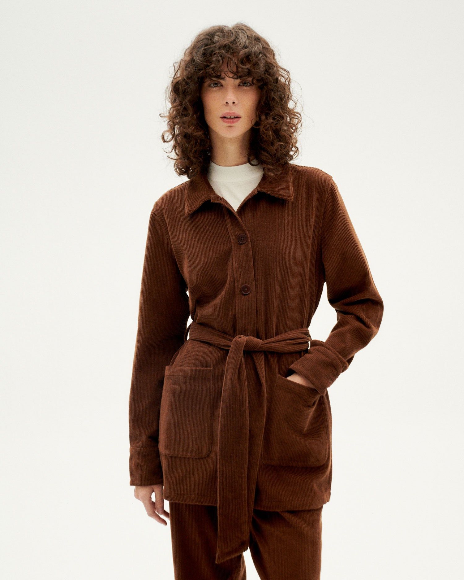 Cordjacke aus Bio-Baumwolle | Braun "chocolate corduroy taylor jacket", Thinking Mu, Foto 1