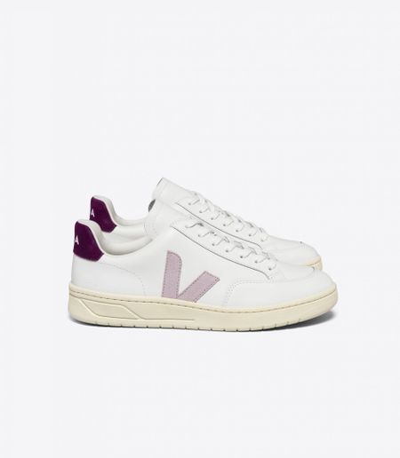 V-12 leather extra white parme magenta