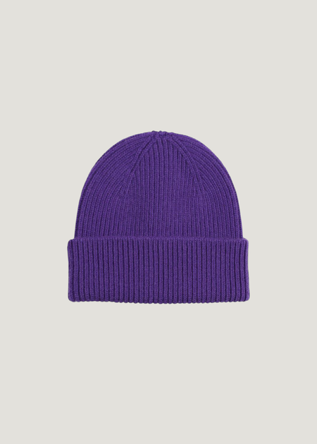 Bonnet en laine mérinos recyclée | violet "merino wool beanie ultra violet"