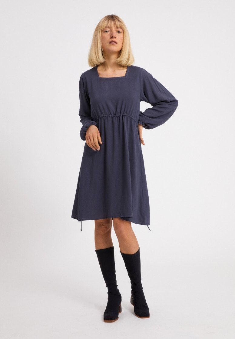 Robe mi-longue fluide indigo en lenzing - nevenaa, Armedangels, photo 1