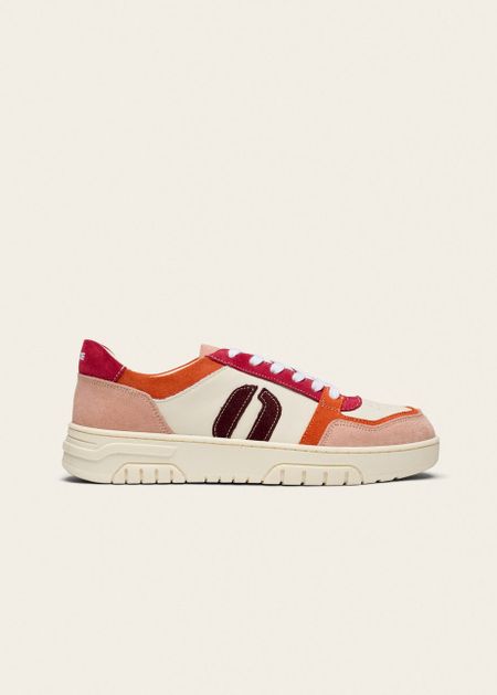 Low-Top-Sneaker aus LWG-zertifiziertem Leder | Mehrfarbig "nora - nude orange blanc", Odaje ex M.Moustache, Foto 2