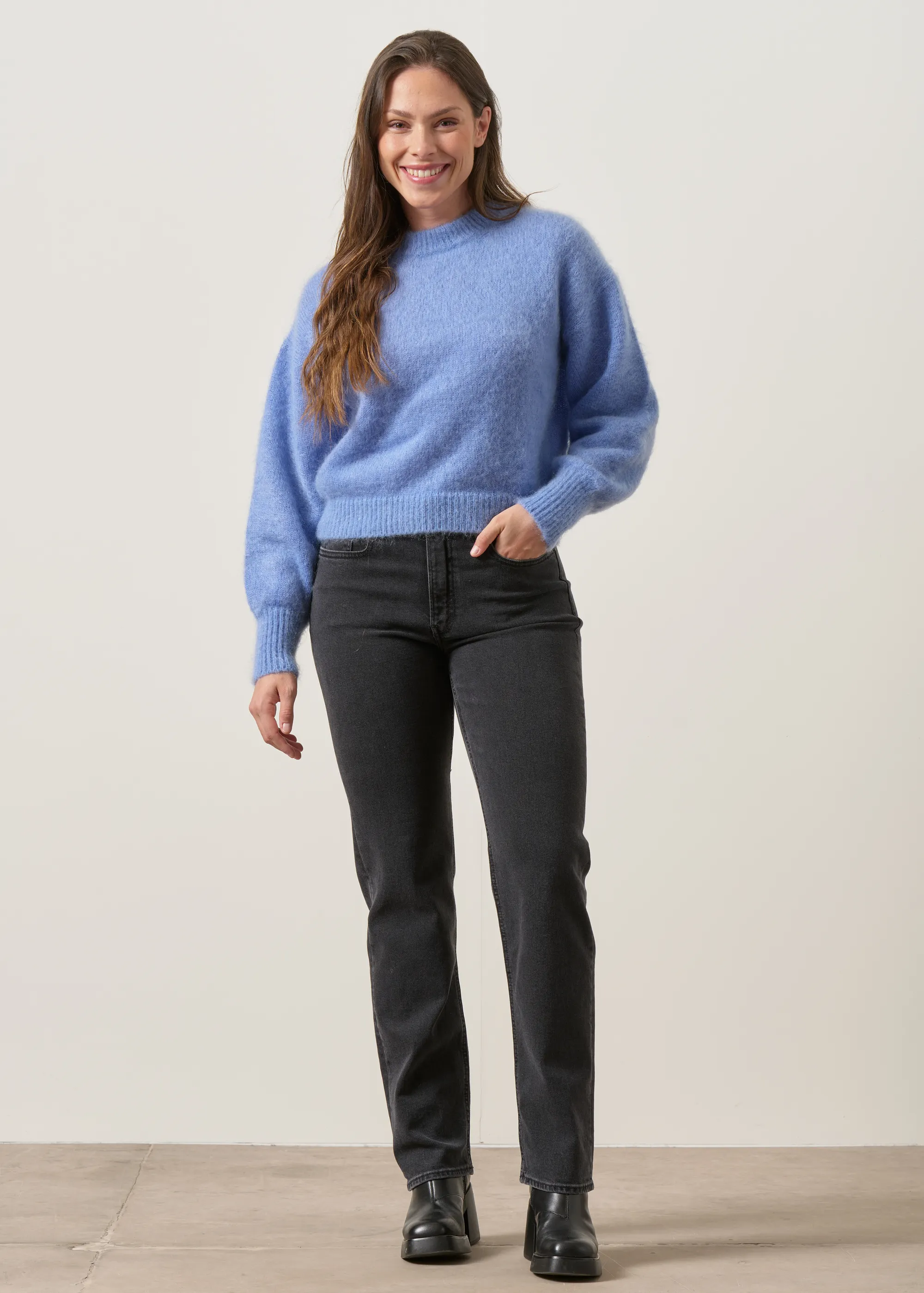 Pull en mohair certifié | bleu ciel "sérena", WeDressFair, photo 5