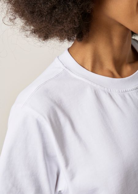 T-shirt boxy en coton bio | blanc - WeDressFair
