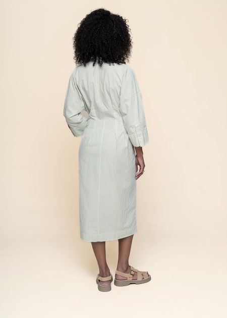 Robe chemise longue en coton bio | vert "cora - pistachio", Loreak Mendian, photo 3