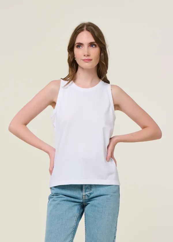Débardeur en coton bio | blanc, WeDressFair
