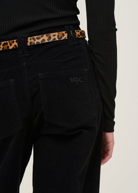 Pantalon ballon velours en coton bio | noir "narkue" - SKFK