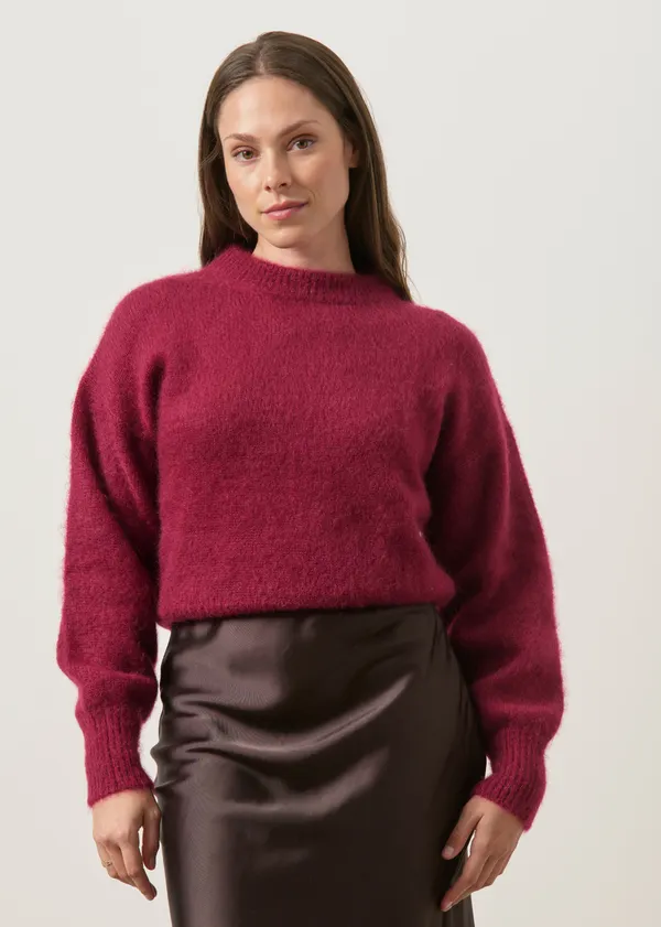 Pull en mohair certifié | aubergine "sérena", WeDressFair