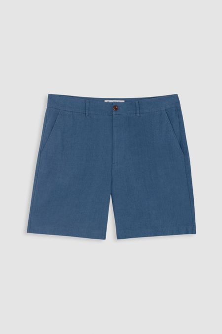 Short en lin | bleu "reagan dark blue", Kings of Indigo, photo 6