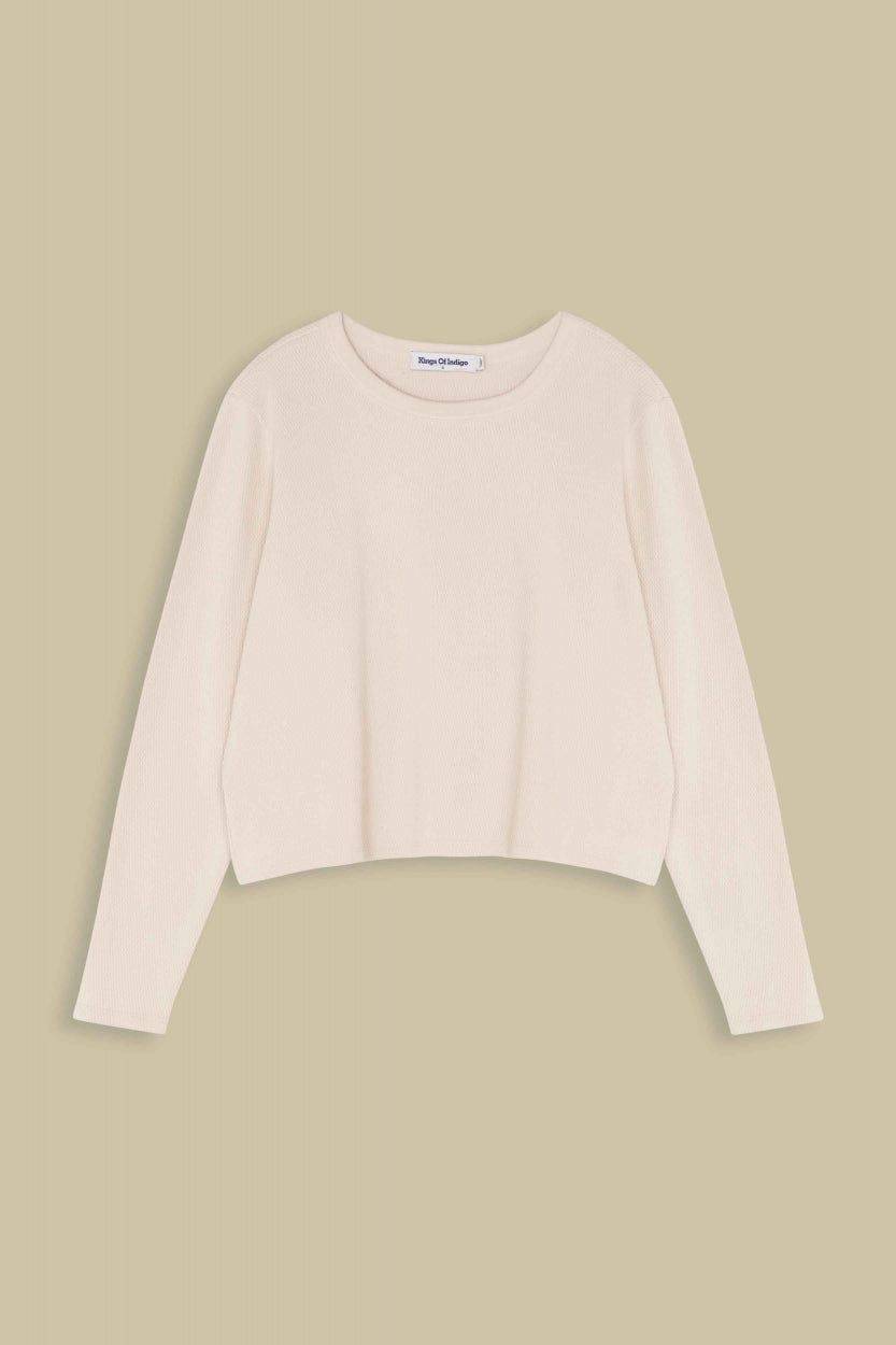 Leichter Pullover aus recyceltem Material | Ungefärbt "jessamine non-dyed", Kings of Indigo, Foto 1