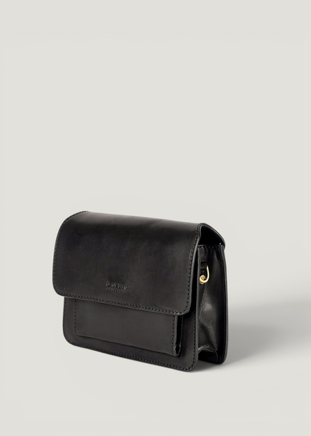 Sac à main bandoulière en cuir certifié | noir "harper mini black classic leather", O My Bag, photo 5