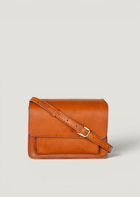 Sac bandoulière en cuir certifié | marron "harper mini cognac classic leather", O My Bag, photo 5