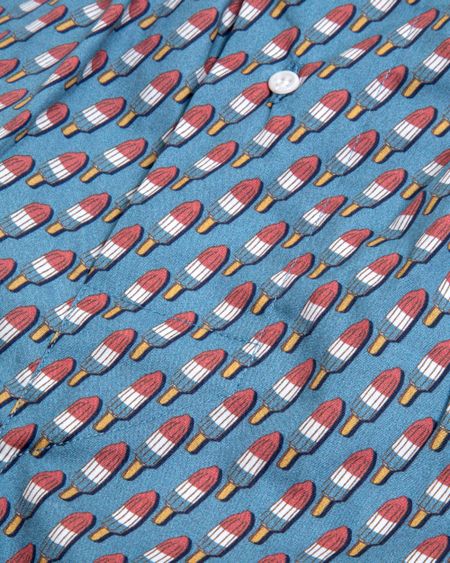 Caleçon bleu à motifs en viscose ecovero - gelati blue, Brava Fabrics, photo 2