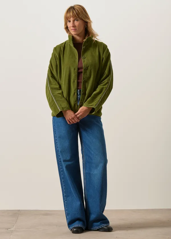 Veste velours en coton bio | vert kaki "fidèle", Graine