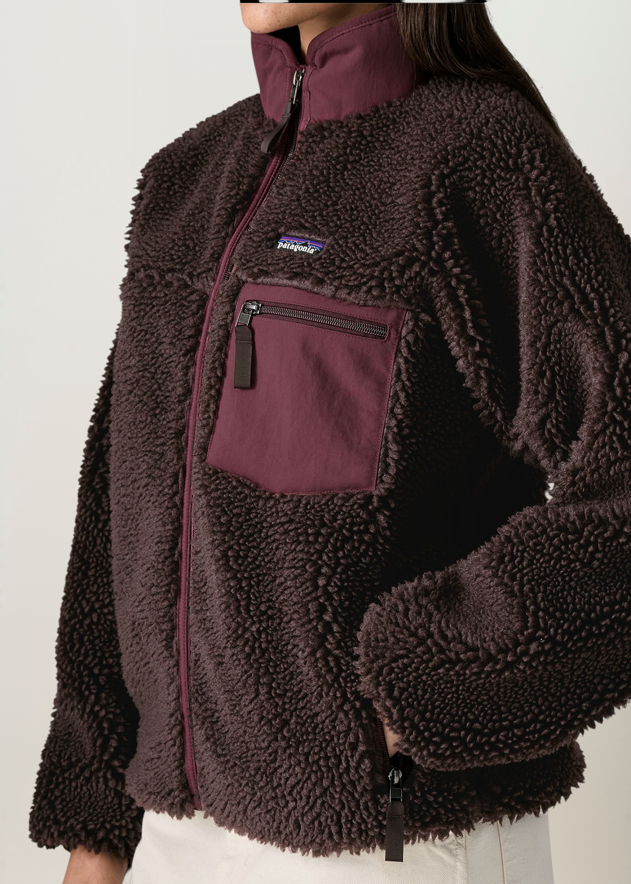 Veste polaire en matières recyclées | bordeaux "classic retro-x jkt - dnbr", Patagonia, photo 4