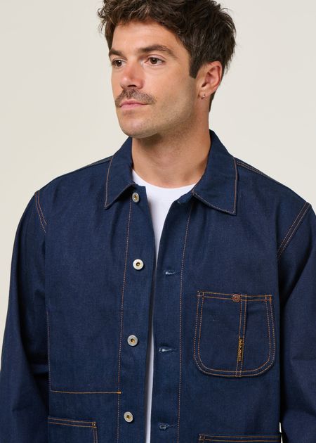 Veste denim workwear en coton bio | "howie painter denim jacket - light" - Nudie Jeans