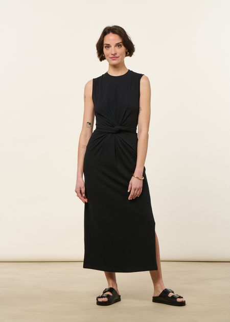 Robe Valentina en coton bio | noir