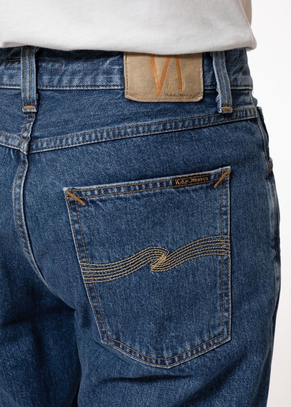 Jean droit en coton bio | bleu 
