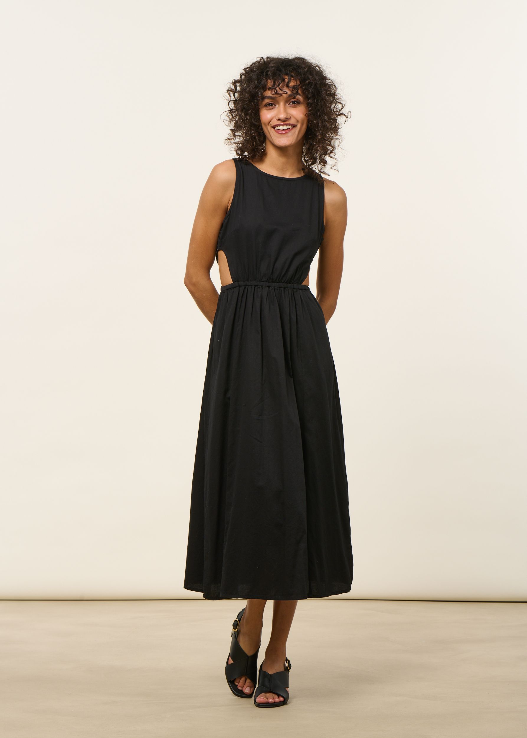 Robe en coton bio | noir "black kin dress", Thinking Mu, photo 1