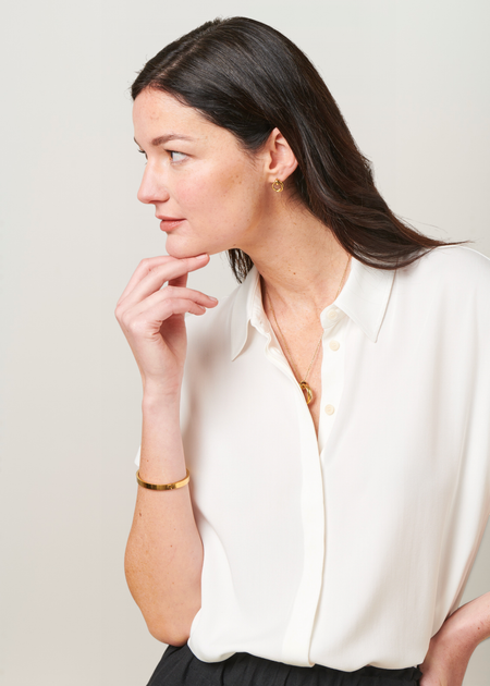 Chemisier en ecovero | blanc "larisaana off white", Armedangels, photo 1
