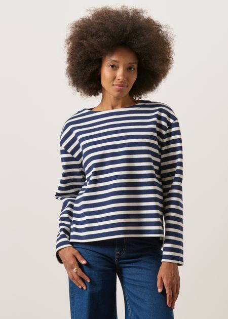 Marinière en coton bio | marine et écru "June" - WeDressFair