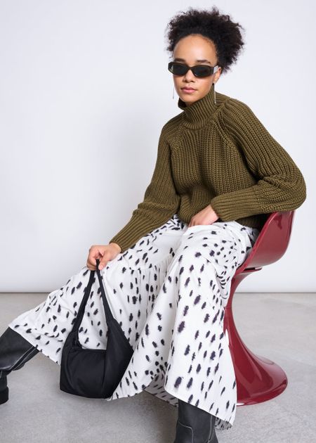 Pull maille en coton bio | vert "Ola - woody-olive", Jan'n June, photo 3