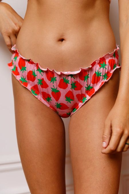 Culotte bloomer coton bio | rose strawberry