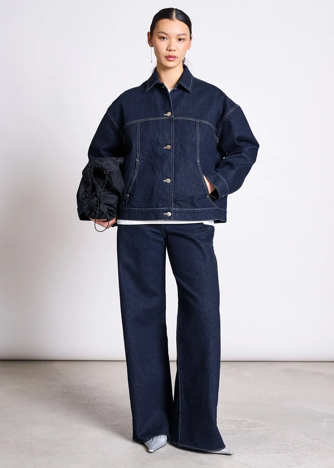 Veste denim en coton bio | brut à surpiqûres "vilme", Jan'n June, photo 3