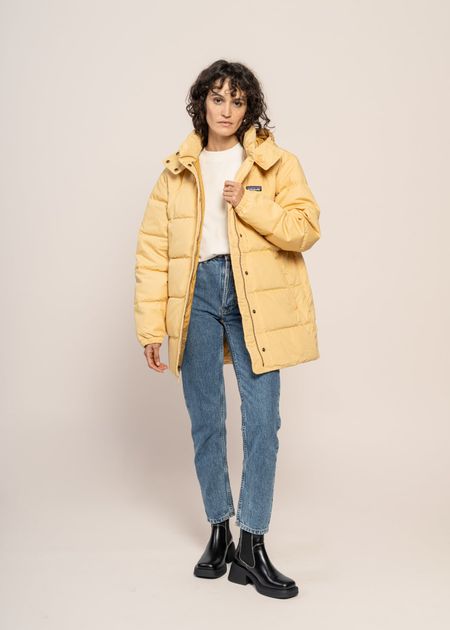 Doudoune en coton bio | jaune "w's cotton down parka beeswax tan"