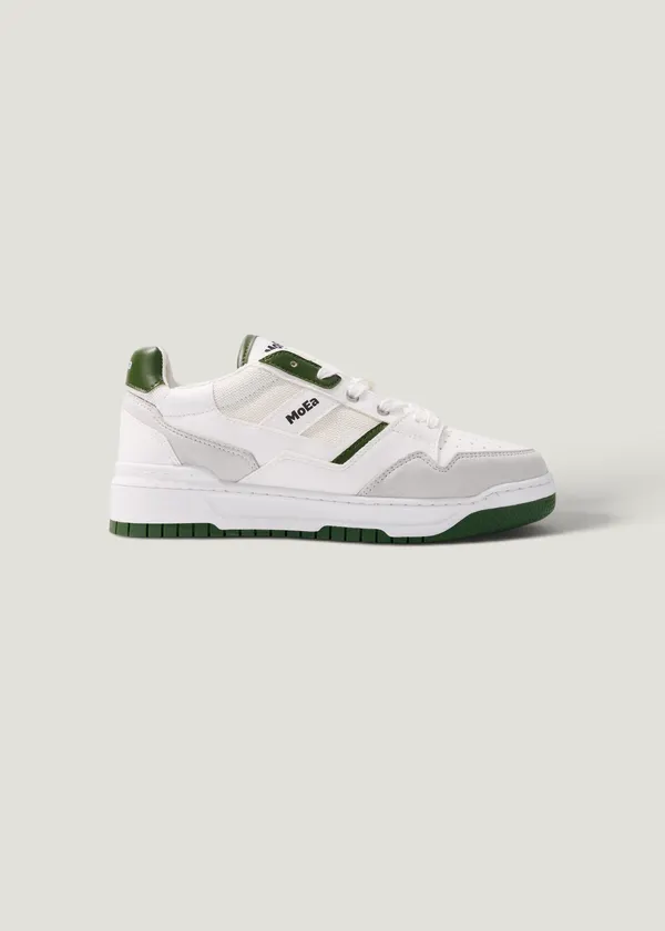 Baskets vegan en matière végétale | vert "gen2 cactus white & green", Moea