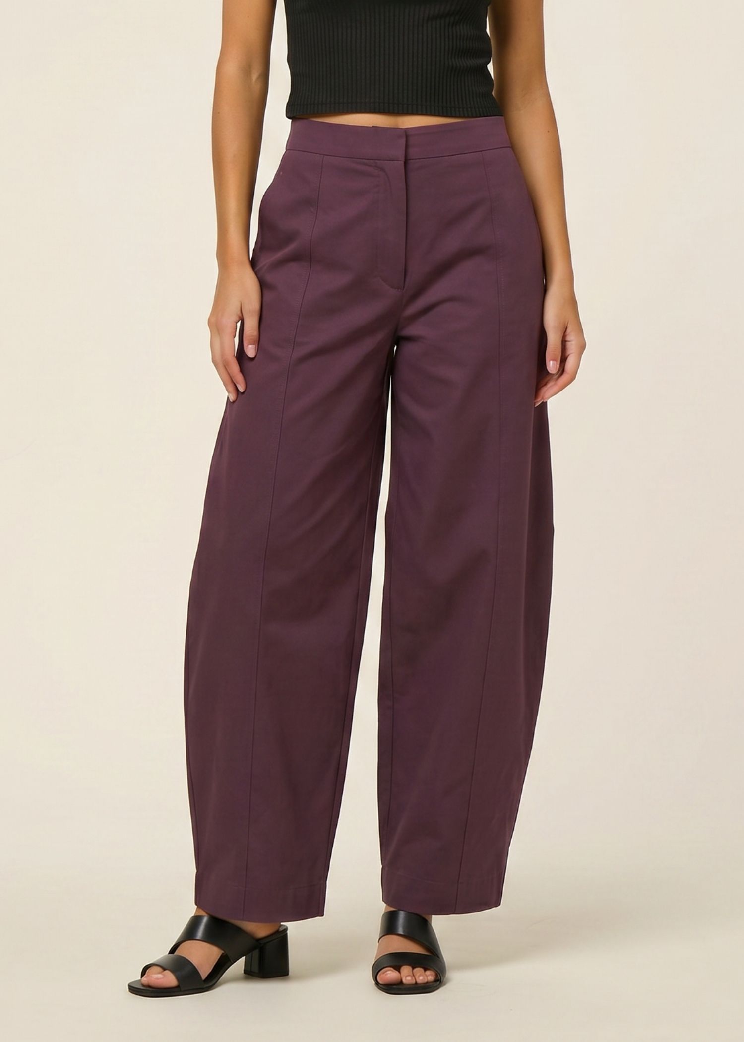 Pantalon ballon en coton bio | bordeaux "yauri - cherry lacquer, Jan'n June, photo 2