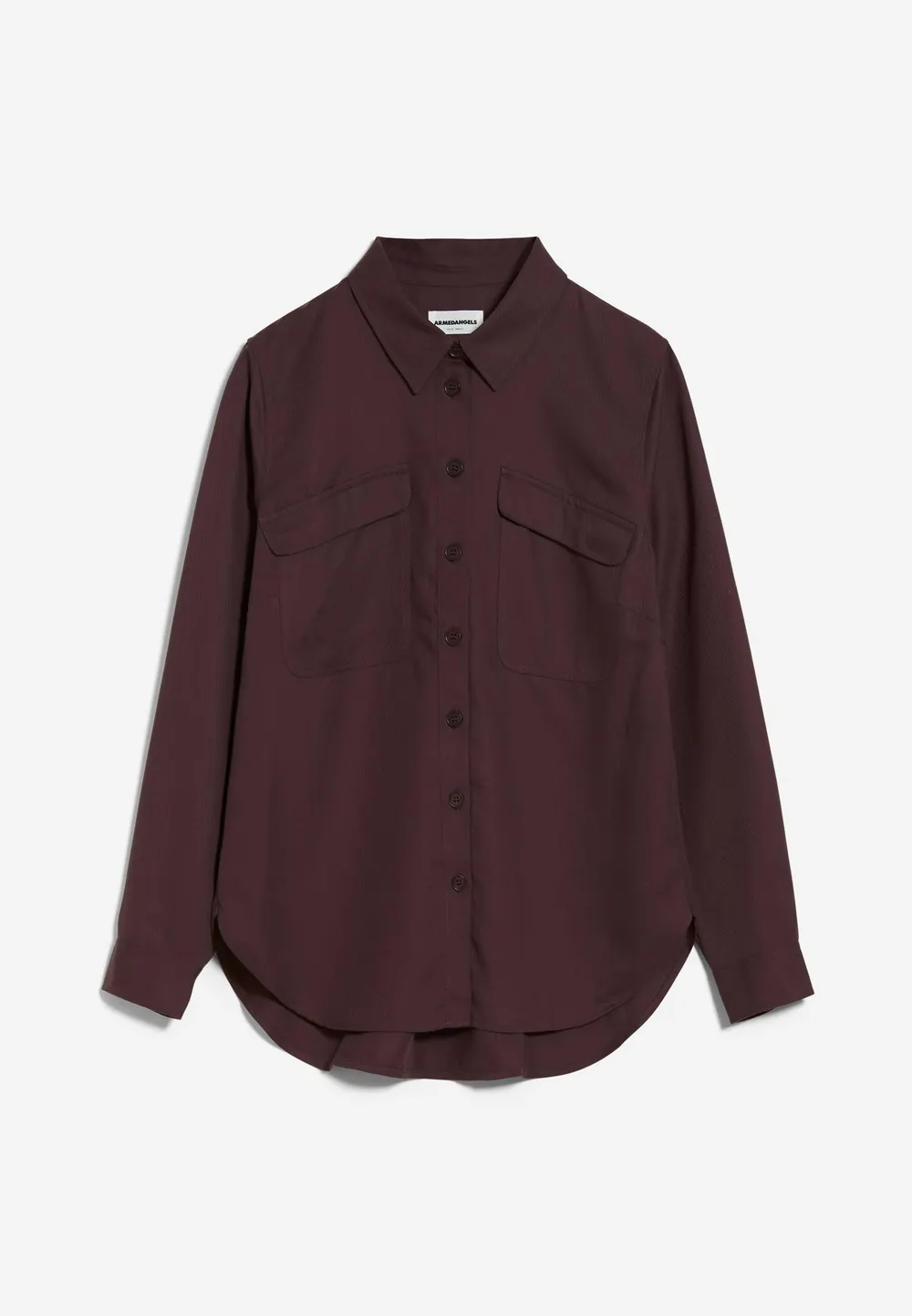Chemise fluide prune en tencel - aannis fudge femme - Armedangels