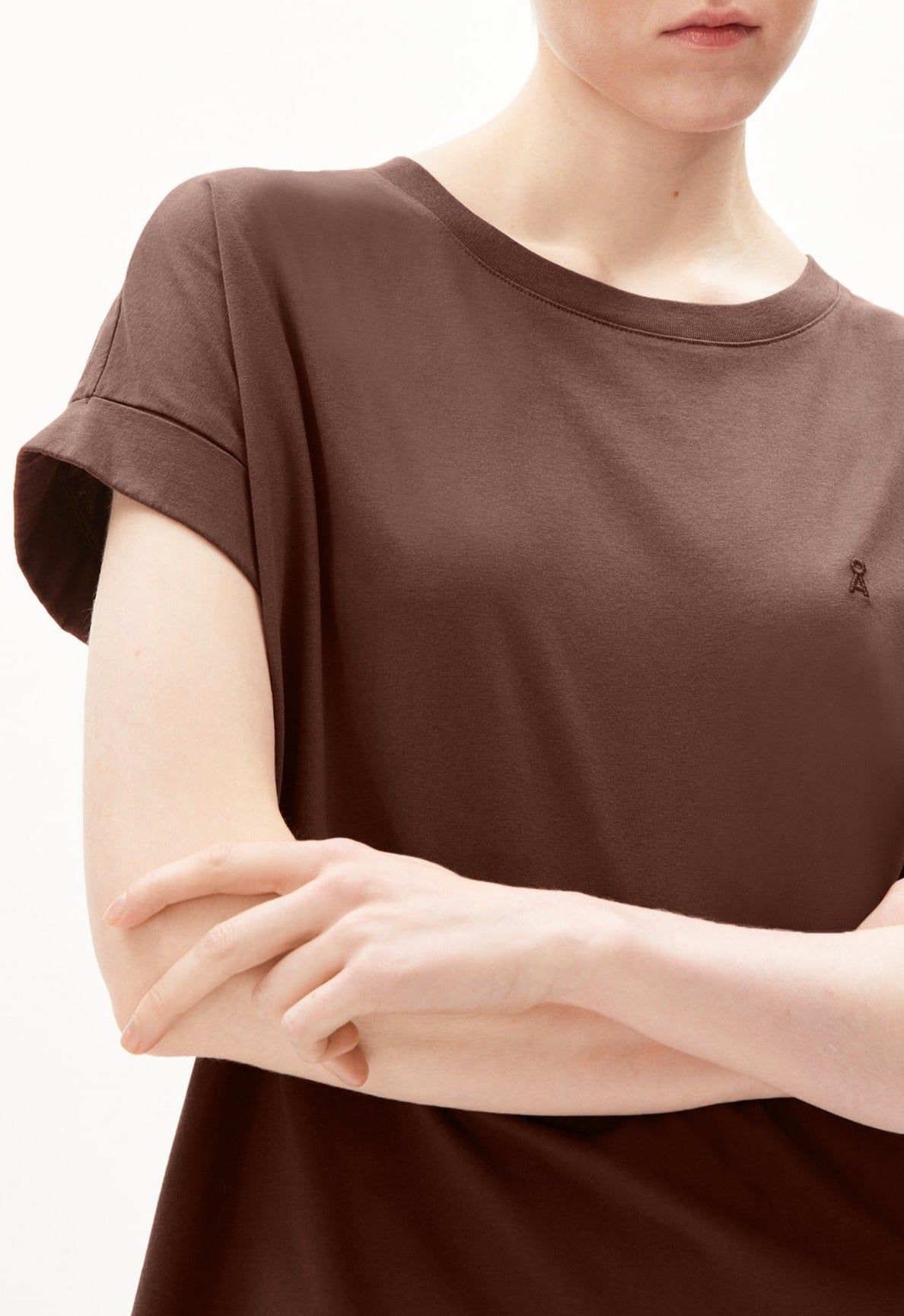T-shirt en coton bio | marron "idaara deep brown", Armedangels, photo 2